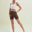 Women's Workout Shorts High Waist Scrunch Butt Gym Booty Shorts (Brown, M)