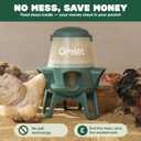 Omlet No Waste Chicken Feeder | No Spill Poultry Feeder | BPA Free 5 Anti-Bully Ports | Easy to Clean | Feeds 6 Hens for 7 Days | 12lb