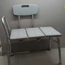 Drive Medical Tub Transfer Bench for Bathtub - Safer, Independent Bathing Aid - Height Adjustable Bench - Sturdy Aluminum Construction - Comfortable Backrest Support - 350 Lb Capacity