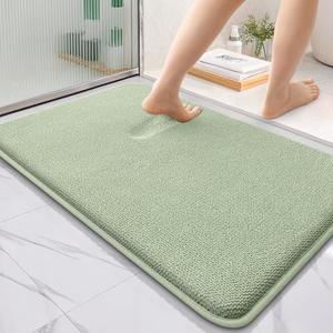 OLANLY Thick Memory Foam Bath Mat Rug 36x24, Extra Soft Absorbent Bathroom Rug, Quick Dry Bath Mats, Non-Slip, Machine Washable Carpet for Bathroom, Tub and Shower, Home Decor Accessories, Sage Green