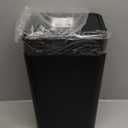 ITCPRL Bathroom Trash Can with Lid, 2 Pack 4 Gallons/ 15 Liters Garbage Can with Pop-Up Lid, Small Plastic Trash Can, Slim Trash Bin Waste Basket for Bathroom, Bedroom, Office, Living Room(Black)