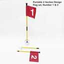 Mini Golf Course for Beach Backyard Putting Game, 2 Adjustable Putters, 2 Golf Flags & Putting Hole Cups, 2 Balls, 1 Digger and 1 Travel Bag, Large