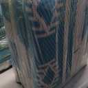 Outdoor Rug 6x9 ft for Patios Waterproof Reversible Plastic Straw Rug Patio Mat Clearance Outdoor RV Camping Mat Outside Area Rug Carpet for Porch,Deck,Camper,Balcony,Backyard (Geometry-teal)