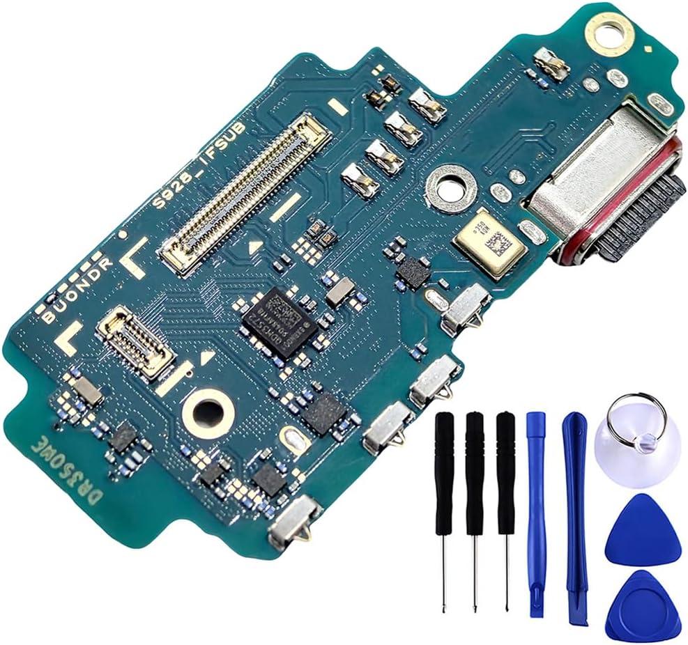 Galaxy S24 Ultra 5G USB Charging Port Flex Cable Replacement SM-S928U Type C Charger Dock Board Flex Cable Connector for Samsung S24 Ultra S928U1 Port Repair Part with Tools (SM-S928U)