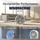 Lasko WINDMACHINE 20" High Velocity Floor Fan with 3 Speeds, 360 Directional Airflow, Portable Air Circulator Fan for Home, Garage & Workshop, Fully Assembled, Gray, 3301