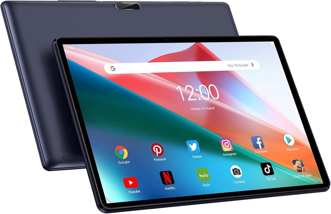 10 Inch Tablet with SIM Card Slot, Android Tablet 3G Phone Tablet, 64GB Storage (Expandable to 512GB) Quad-Core Processor, 8MP Rear Camera, WiFi GPS Bluetooth, Black