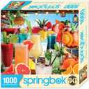 Springbok Summer Sips 1000 Piece Jigsaw Puzzle for Adults - Colorful Tropical Drinks - Unique Cut Pieces - Made in USA