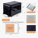 Insulated Bags For Food Delivery XL - 18.1" x 13.8" x 13.8", Commercial Insulated Food Delivery Bag w/ Divider, Waterproof & Foldable Catering Bag Food Deliveries, Delivery Pizza Bags 12 Inches