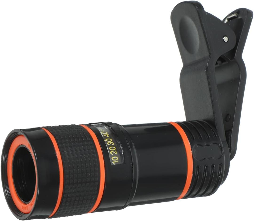 Generic 8X Telephoto Lens for Smartphones Clip-on Mobile Phone Camera Zoom Monocular Lens for Outdoor Photography and Sports Observation