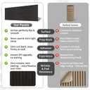 AMZDEPOT Peel and Stick Wood Panels for Wall PVC, 6-Pack Black Wood