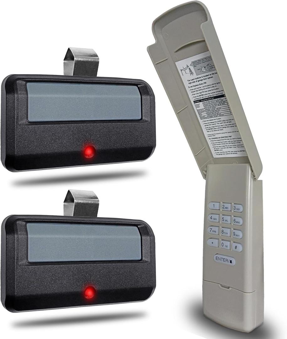 for Chamberlain LiftMaster Craftsman Garage Door Opener Keypad & Remote Universal,891LM with Yellow, Purple, Green, Red/Orange Learn Button, 877max G940EV-P2 CMXZDCG440 971LM 371LM 893lm 373lm 973lm