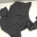 POPZONE Women's Black Mock Neck Ribbed Long Sleeve Tops Slim Fitted Basic Layer Shirt S