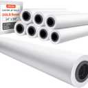 VEVOR Wide Format Paper, 24 in x 150 ft Plotter Roll, 8 Rolls CAD Bond Rolls with 2 in Core, 20 LB Bond Paper Rolls, Ideal for CAD Drawings, Engineering Plans, GIS Maps, and Architectural Designs