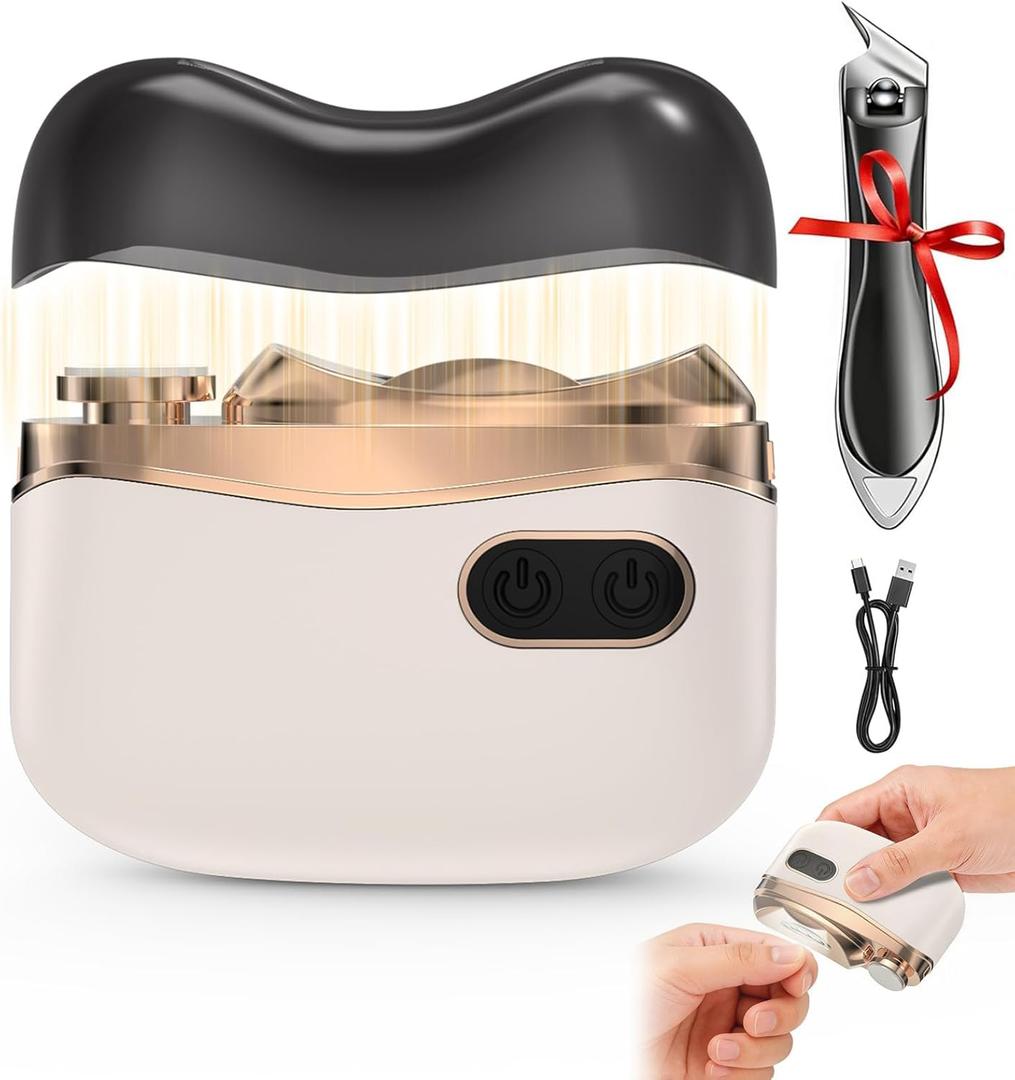 4 in 1 Automatic Electric Nail Clipper, 2026 Upgraded Nail Trimmer Kit with LED Light & Nail Scrap Storage & Professional Slant Edge Nail Clipper, Effortless Toenail Clipper for Seniors, Baby & Adults