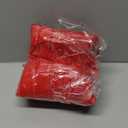 FUTEI Valentine's Day Red Throw Pillow Covers Set of 2, 26x26 Inch Soft Faux Rabbit Fur Striped Texture Euro Pillow Shams, Modern Decorative Couch Pillows for Living Room Bed