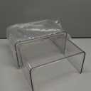 Clear Cabinet Organizer, Shelf Organizer Set of 2 for Kitchen Pantry Organizers and Storage, Display Cabinet Shelf Room Decor Countertop Desk Shelves, Patented Spice Organization for Cabinet