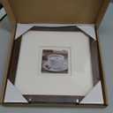 Yaetm 10x10 Square Picture Frame Matted to 4x4, Double Floating Ivory Mats, Black Photo Frame with Polished Tempered Glass for Wall Gallery, Home and Office, Wall Mounting, Single, Black