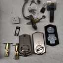 Veise VE017G-H Wi-Fi Smart Fingerprint Front Door Lock Set, Remote App Control, Keyless Entry Deadbolt with Handle, Backlit Keypad, IP55 Weatherproof, Auto Lock, Easy to Install, Satin Nickel