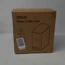 Cesun Small Bathroom Trash Can with Lid Soft Close, 5 Liter/1.3 Gallon Stainless Steel Garbage Can with Removable Inner Bucket, Step Pedal, Slim Waste Basket for Toilet, Office, Bedroom (White&Gold)