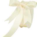 1 Inch Ivory Double Face Satin Ribbon, 25 Yards Luxurious Soft Satin Ribbon for Elegant Gift Wrapping, Wedding Decor, Bow Making and DIY Crafts