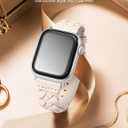 TOYOUTHS Braided Leather Strap Compatible with Apple Watch Band Women 38/40/41/42/44/45/46/49mm Soft Thin Leather Dressy Designer Woven Bracelet for iWatch Series 11 10 9 8 7 6 5 4 Ultra SE 3 2 1