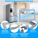 UPGRADED W10407216 Freezer Door Gasket Compatible with Whirlpool Refrigerator Freezer Door Seal W10248749 W10685869 KitchenAid Kenmore Refrigerator Door Gasket WRF736SDAM13 WRV986FDEM01 WRF736SDAM14