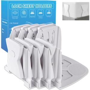 Sheet Holders, Bed Sheet Holders for Corners, 4-Pack Heavy Duty Bed Sheet Grippers, Fitted Sheet Straps with Non-Slip Design, Universal Fit for All Mattress Sizes