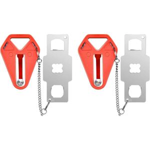 Travel Door Lock for Hotel Rooms Apartment Locks Home Security Defender Door Lock Latch Extra Door Locker from Inside Hotel Safety Door Locks for Travelers Portable Lock for Door Security (2 Pack)