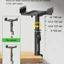 Vondynote Set of 2 Dual Side Clamping Studio Monitor Stands Short Desktop Clamp Speaker Stands Height Adjustable Extendable Top Plate Mounted by Screws