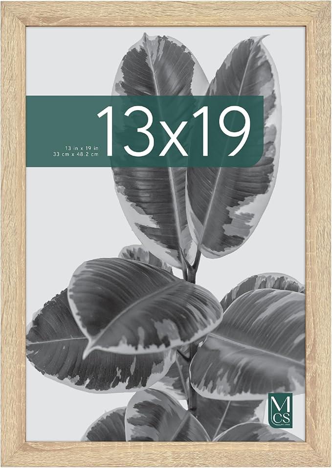 MCS Studio Gallery 13x19 Picture Frame Natural Woodgrain, Rectangle Photo Frame for Photos, Posters & Art Prints (1-Pack) ,19"L x 13"W