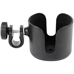 Adjustable Cup Holder - Black - for Strollers, Walkers, Wheelchairs, Rollator & Knee Scooters Universal Drinking Cup Holder, Bottle Holder, by Tulimed