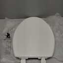 Bemis 7300SLEC Slow Close Toilet Seat, Easy Clean Hinges and Durable Plastic Seat, Made in USA, Elongated, White