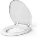 Toilet Seat, Sturdy Elongated Toilet Seat With Soft Close Mechanism - Effortless Installation and Cleaning, Secure Fit for Most Toilets - Classic White Finish