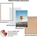 JCJMY Rustic Brown 16x23 Picture Frame for Poster Photo, Horizontal and Vertical Formats, Wall Hanging, 16 x 23 Wall Gallery Poster Photo Frame