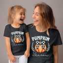 Mommy and Me Matching Outfits Halloween Pumpkin T-Shirt Thanksgiving Baby Girl Boy Fall Shirts (18-24 Months, Baby Deep Gray)