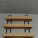 Wood Floating Shelves for Wall,Nursery Bookshelf,Kids Book Shelf,Baby Toys Storage Decor Organizer Wall Mounted for Living Room Bedroom,Wavy Edge,Preassembled, Pack 3