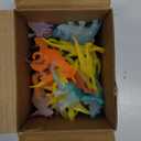 48Pcs Glow in Dark Mini Dinosaur Figures Birthday Party Favors Supplies Dino Cupcake Toppers Pinata Goodie Bags Stuffers Classroom Prizes Carnival Treasure Box Trinkets Bulk Toy Kids Goody Treat Gifts