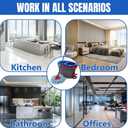 6 Pcs Spin Mop Replacement Heads, 360 Easy Wring Spin Mop 100% Microfiber Refill, Easy Cleaning Spin Mop Heads, 2 Tank System Replace Head for Easy House Cleaning Floor Mopping, Blue&White