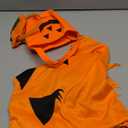 LOAVER 3 Pcs Halloween Pumpkin Costume for Women Adults,Pumpkin Poncho with Headband and Candy Bag for Halloween Costume Trick Or Treat Cosplay Party Accessories