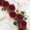 20 Pcs Artificial Flower Peonies, 5" Silk Fake Peonies with 6" Stems No Leaf, Faux Peonies Flowers for Decoration Wedding Home Party Centerpiece Decor Floral Art (Wine Red)