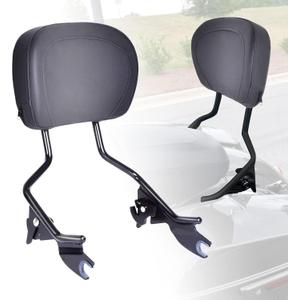 Detachable Sissy Bar Passenger Backrest Compatible with Harley Touring, Fit for Road Glide Street Glide Road King Electra Glide CVO Ultra Classic Ultra Limited 2009-2024 with Latch Clip (Black)