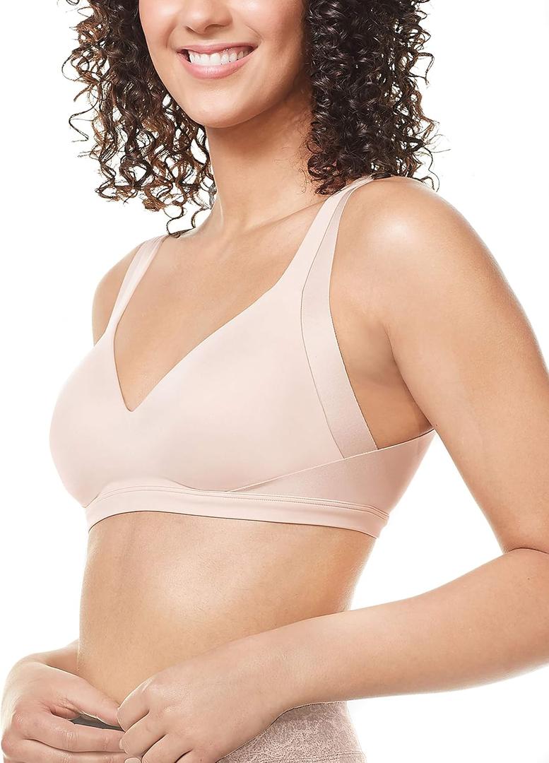 Warner's Womens No Side Effects Underarm and Back-Smoothing Comfort Wireless Lightly Lined T-Shirt Bra Ra2231a (X-Large)