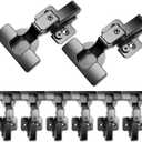 8 Pack Soft Close Cabinet Hinges for Kitchen Frameless Cabinets Inset Self-Closing Concealed Hinge 110 4D Adjustment Speed Control Ideal for Upgrading Cabinet Doors and Drawers