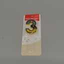 Construction Birthday Candles for Cake - Number 3 Candle Birthday Boy Construction Party Decorations Black and Yellow Caution Tape Party Decorations