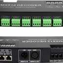AKEPO LED DMX 24CH Digital Display Decoder, Dimming Driver LED DMX512 Controller for RGB Strip Light DC5-24V 3A/CH (24 Channel with Display)