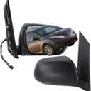 Lqtio Right Passenger Side Mirror Compatible With 2011 2012 Toyota Sienna With Manual Folding Power Glass Heated Matte Black Replace#87910-08092(5Pins)