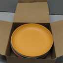 Wheat Straw Plates Set for 8, Unbreakable & Lightweight Dinner Plates 9 Inch, Plastic Plates Reusable, Microwave and Dishwasher Safe Kitchen Plate for Outdoor, Camping, Picnic- Multi