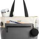 LOVEVOOK Tote Bag for Women, Expandable Laptop Work Bag 15.6 Inch, 33L Large Travel Handbag with 40oz Tumbler Holder, TSA