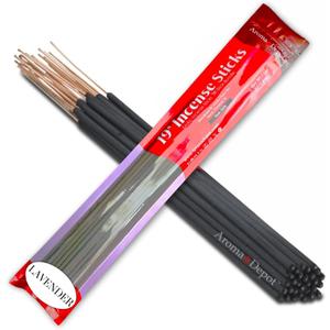 Aroma Depot Lavender 19'' Incense Sticks Jumbo. Approx 27 to 30 Sticks Per Bundle. 19 Inch Extra Large, Each Natural Stick Burns for 3 to 4 Hours. Most Exotic Long-Lasting Fragrance.