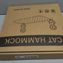 Cat Window Perch with 6 Strong Suction Cups,Mats That can be Switched Between Winter and Summer,Foldable Cordless Cat Beds Can Bear to 50LBS Weight (Grey)